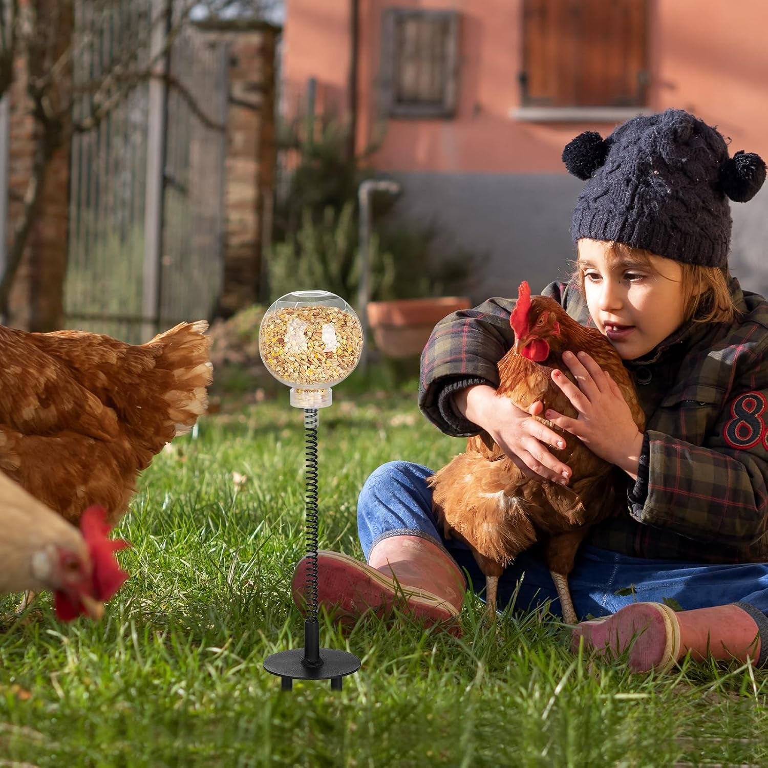 Peck Toy, Interactive Slow Feed Release Toy for Your Flock, Chicken Slow Feeder Boredom Busting Fun Maintain Your Hens Entertained(2 Pack)