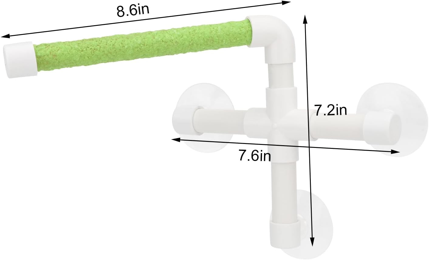 Portable Suction Cup Bird Window and Shower Perch Toy for Bird Parrot Macaw Cockatoo African Greys Budgies Parakeet Bath Perch Toy