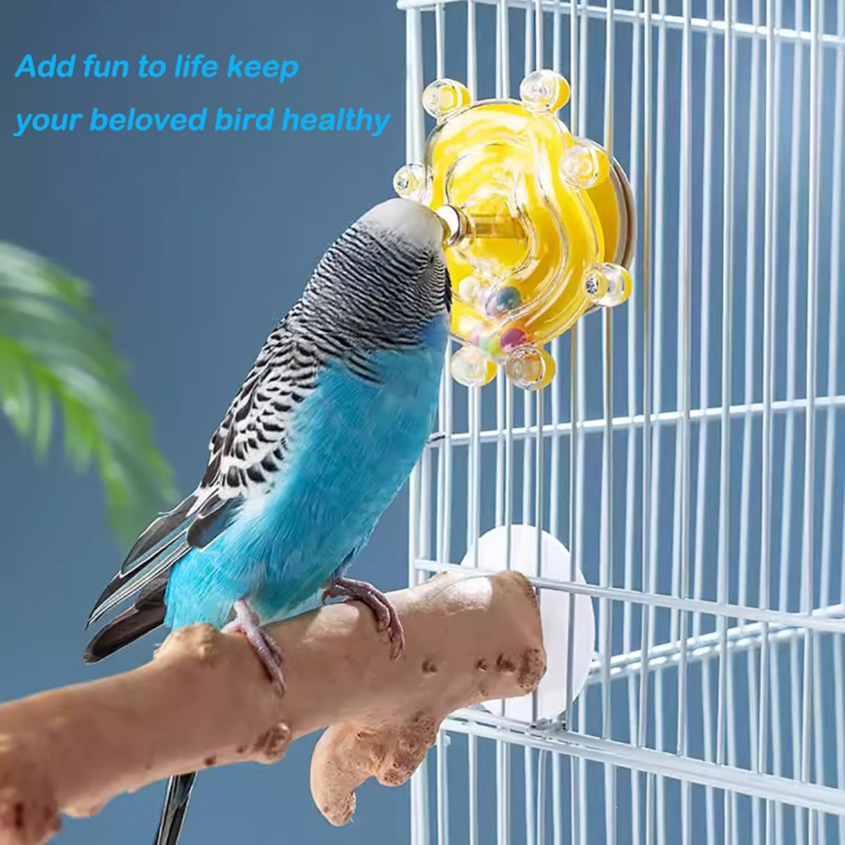 Windmill Roller Parrot Toy Bird Toys Bird Cage Accessories Parakeet Toy Chewing Hanging Toy for Conure Cockatiel Budgies Lovebird Parrotlet Sun Conure Budgie Mini Macaw Small Medium Birds