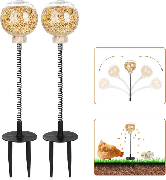 Peck Toy, Interactive Slow Feed Release Toy for Your Flock, Chicken Slow Feeder Boredom Busting Fun Maintain Your Hens Entertained(2 Pack)