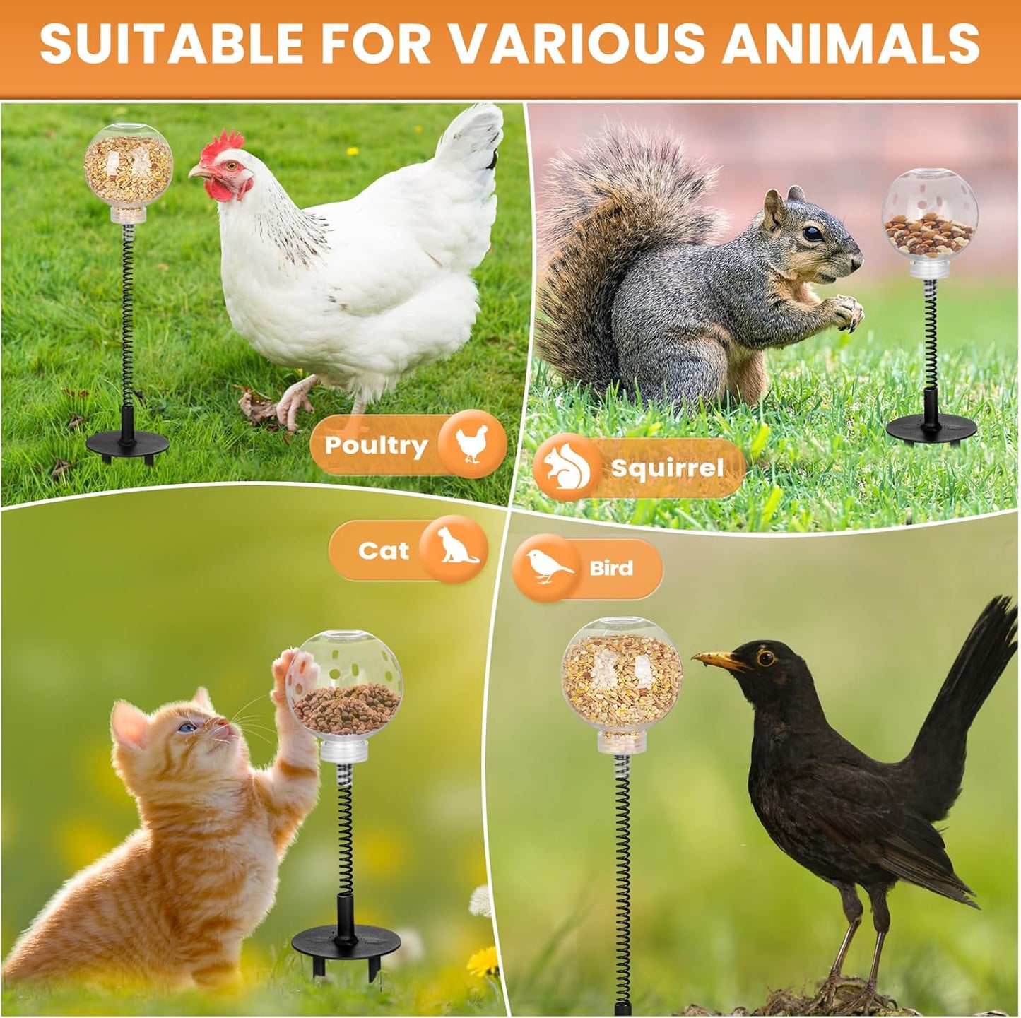 Peck Toy, Interactive Slow Feed Release Toy for Your Flock, Chicken Slow Feeder Boredom Busting Fun Maintain Your Hens Entertained(2 Pack)
