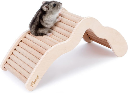 Hamster Climbing Toy Wooden Ladder Bridge for Hamsters Gerbils Mice and Small Animals