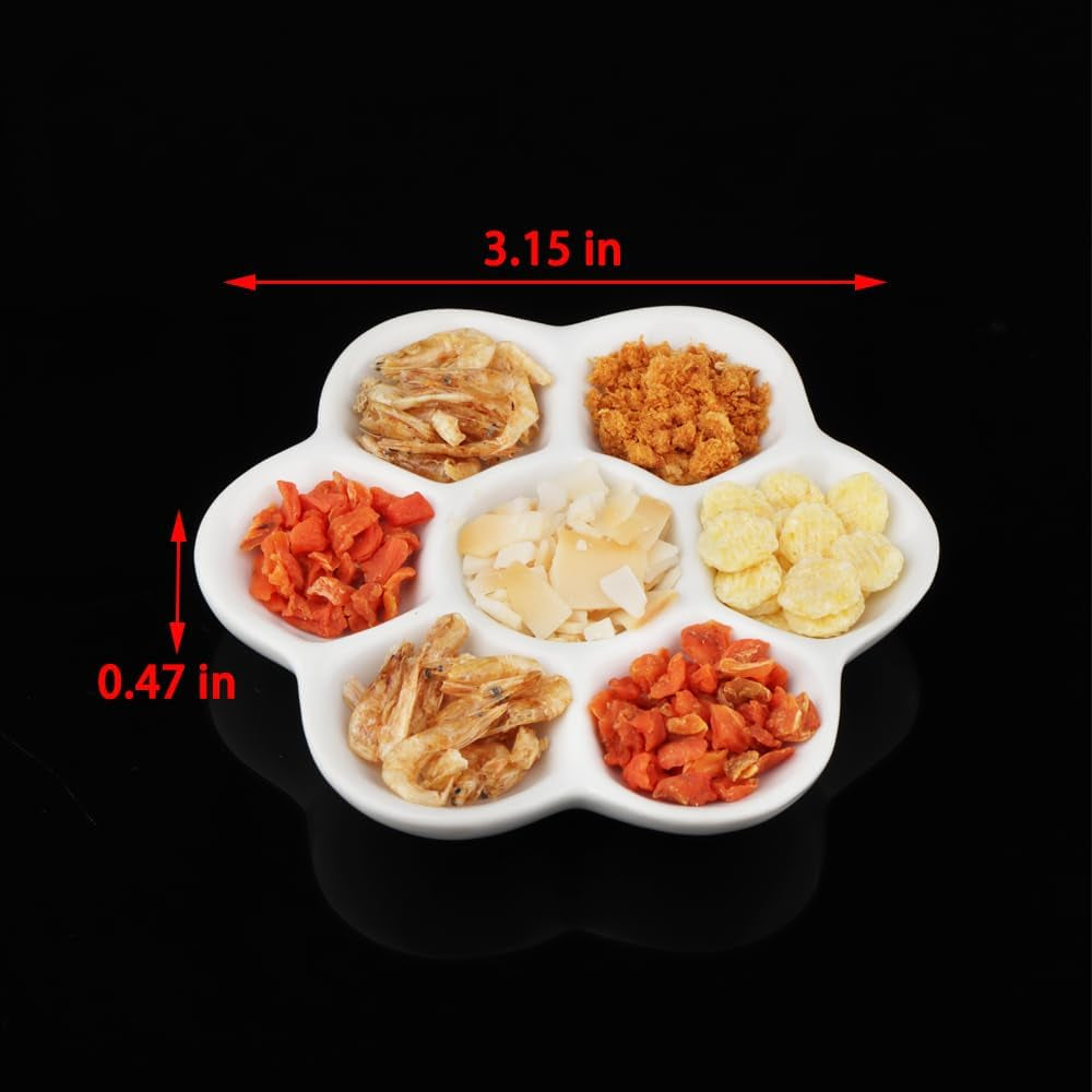 1 Pack Hermit Crab Ramp Toys Simulation Grass Hermit Crab Ramp Climbing Ladder with 1 Pack Ceramic Food Dish for Hermit Crab Habitat