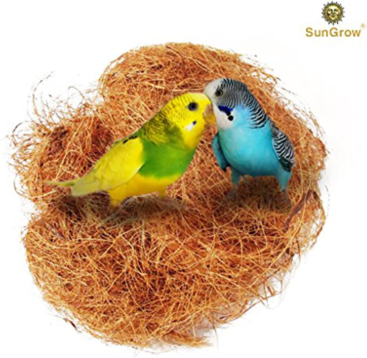 45G Finch Coconut Fiber, Loose Bedding Substrate for Birds Nest Cages, Nesting Material for Budgie Hummingbird Canary Parakeet