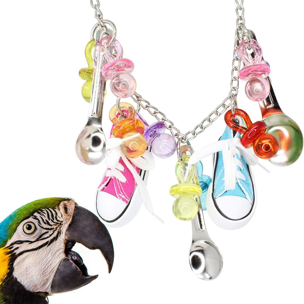 1340 Sneaker Delight 11" Long by 4.75" Wide Parrot Cahe Toy, Amazon, African Grey, Eclectus, and Similar