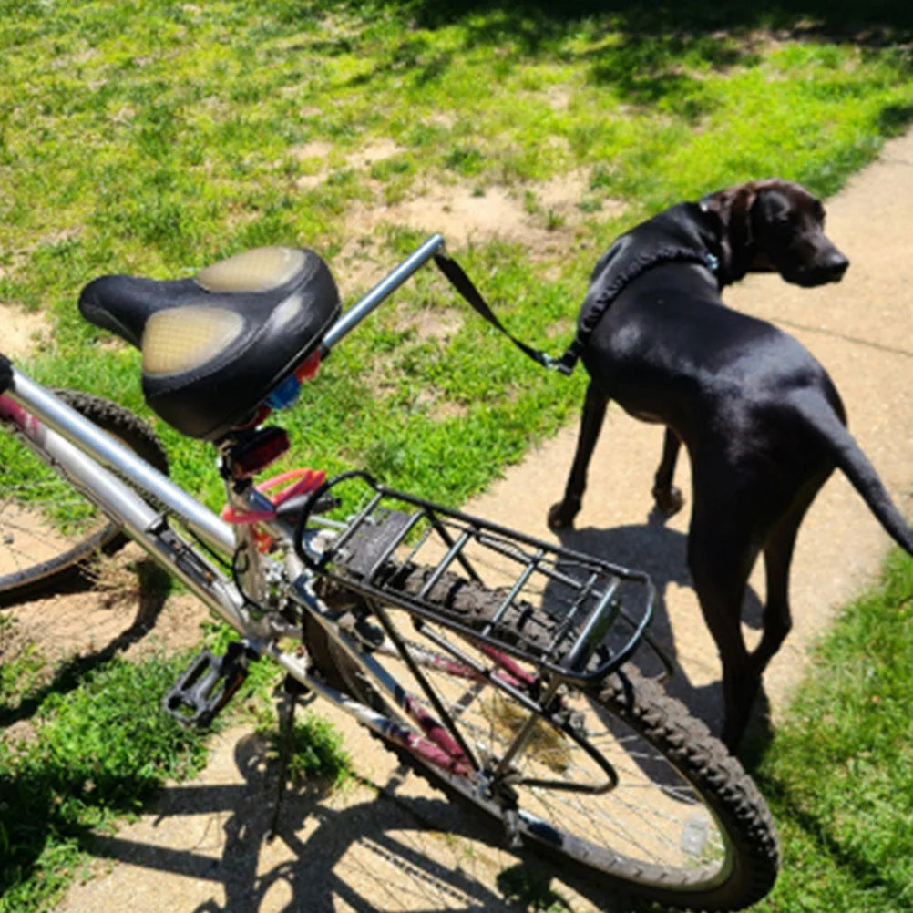 1 Set Bike Riding Dog Leash Retractable Durable Nylon Strap Bicycle Walking Pet Leash for Medium Dogs Dog Carrier Bag Attachment